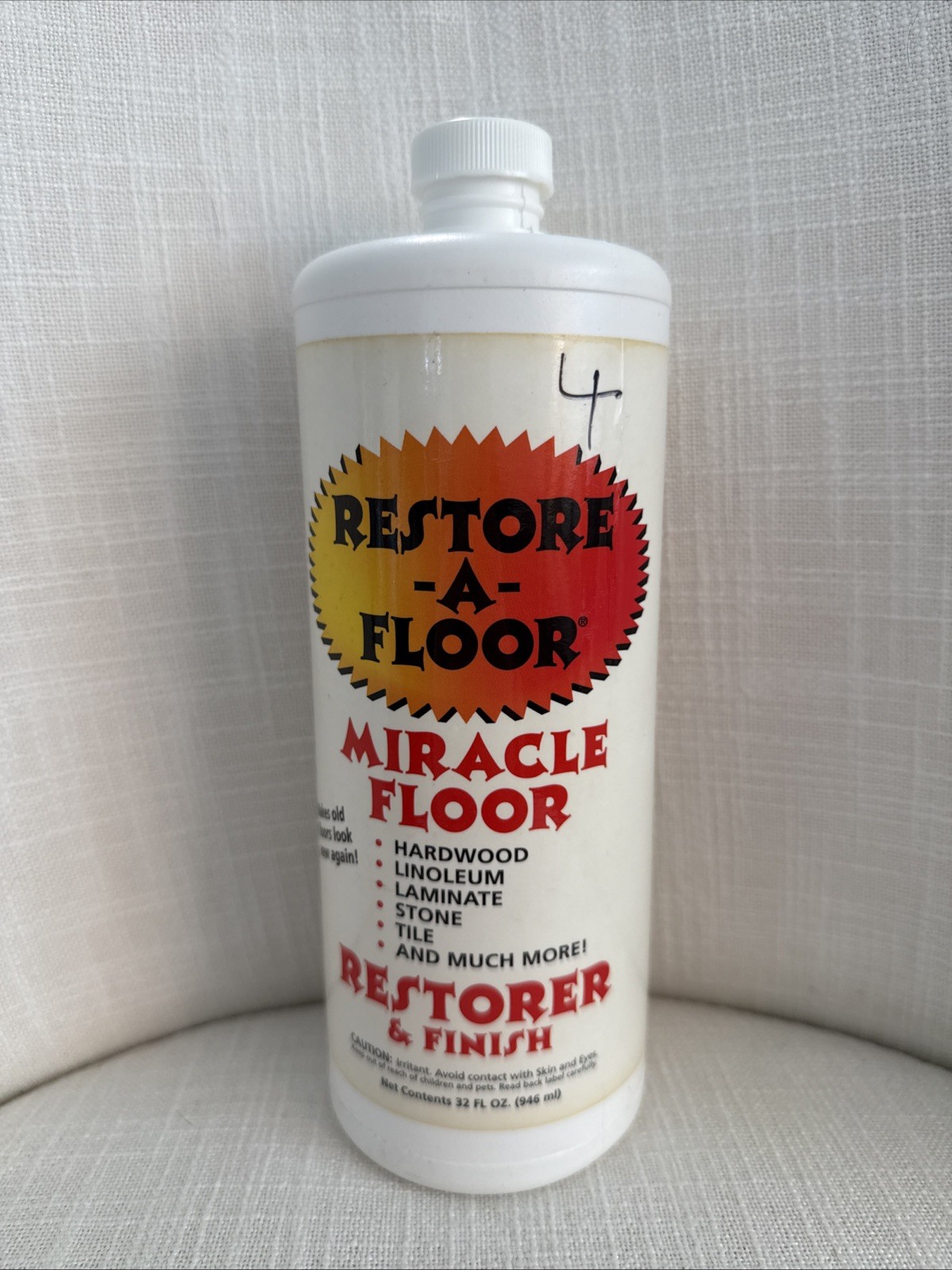 Restore A Floor Miracle Finish 32 oz Wood Polish Hardwood, Linoleum, Laminate