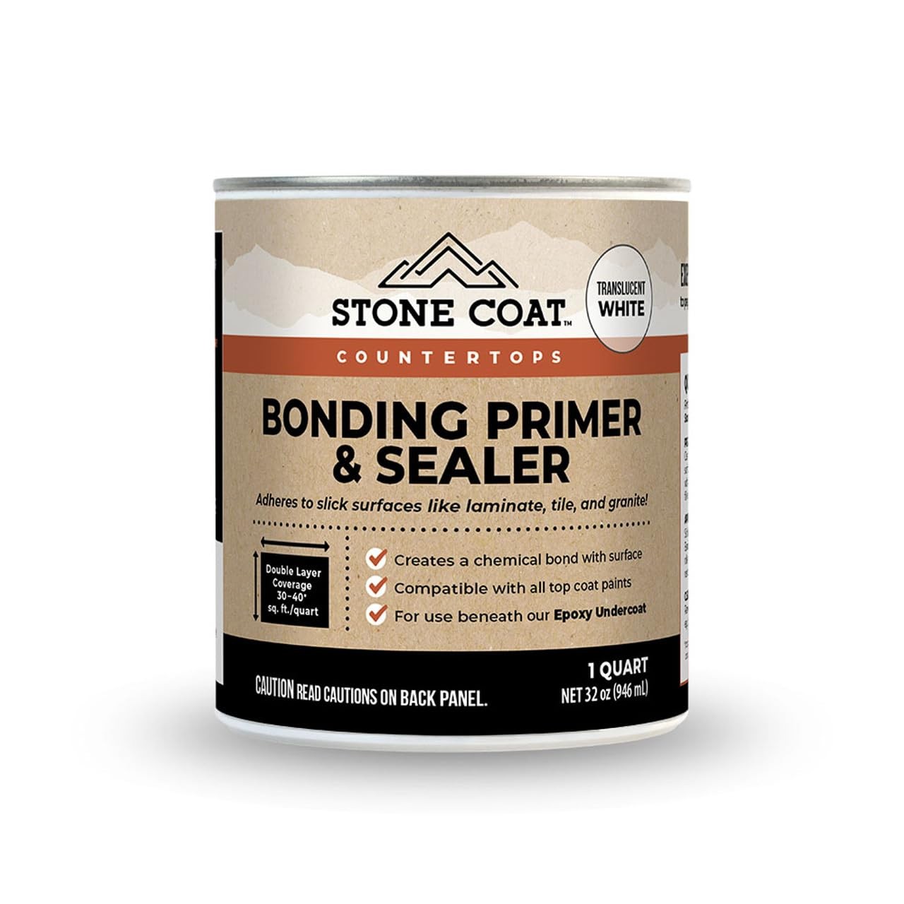 Stone Coat Countertops Bonding Primer and Sealer, 1 Quart (30-40 sqft with 2 Coa