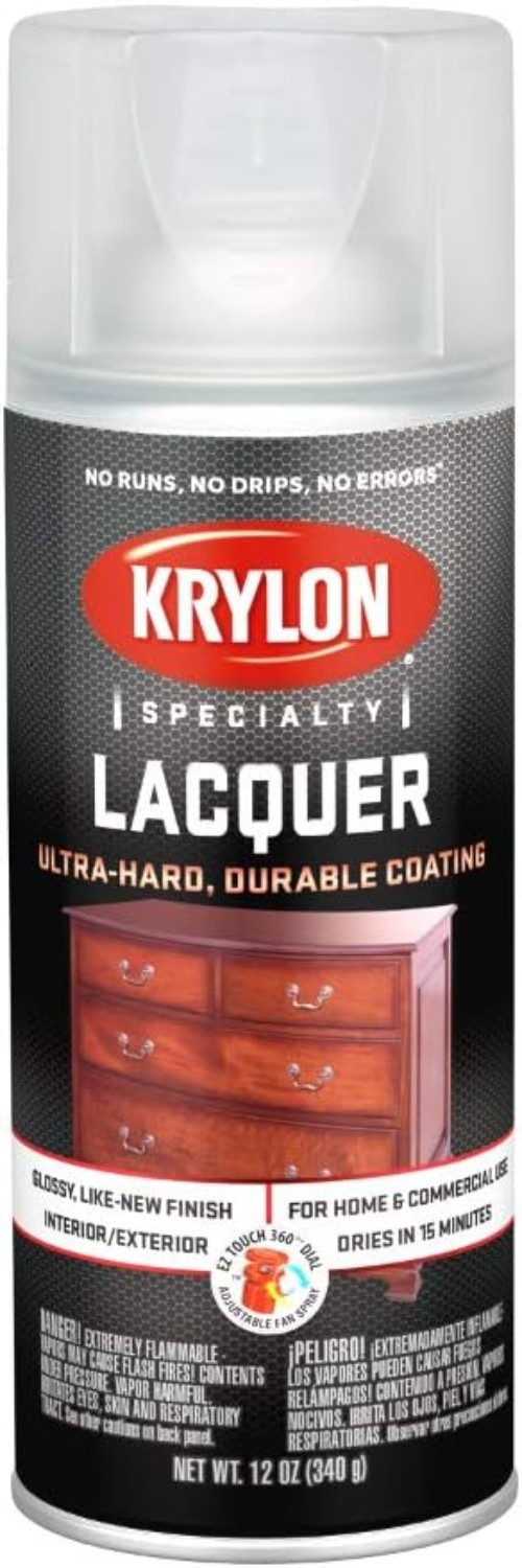 Versatile 12 Oz Clear Gloss Lacquer Spray for Fast Drying and Durable Results