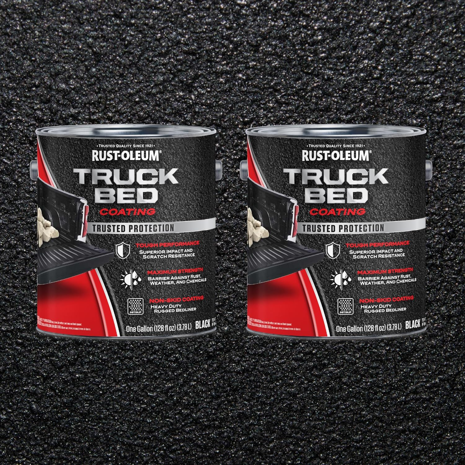 342669-2PK Truck Bed Coating, Gallon, Black, 2 Pack