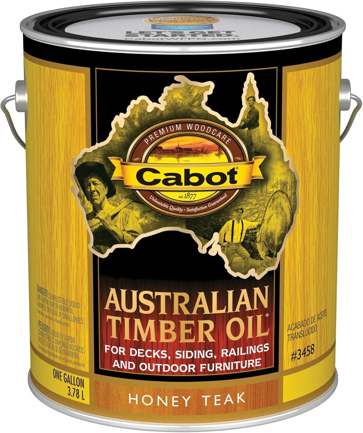 Australian Timber Oil Wood Stain and Protector, Honey Teak, 1 Gallon