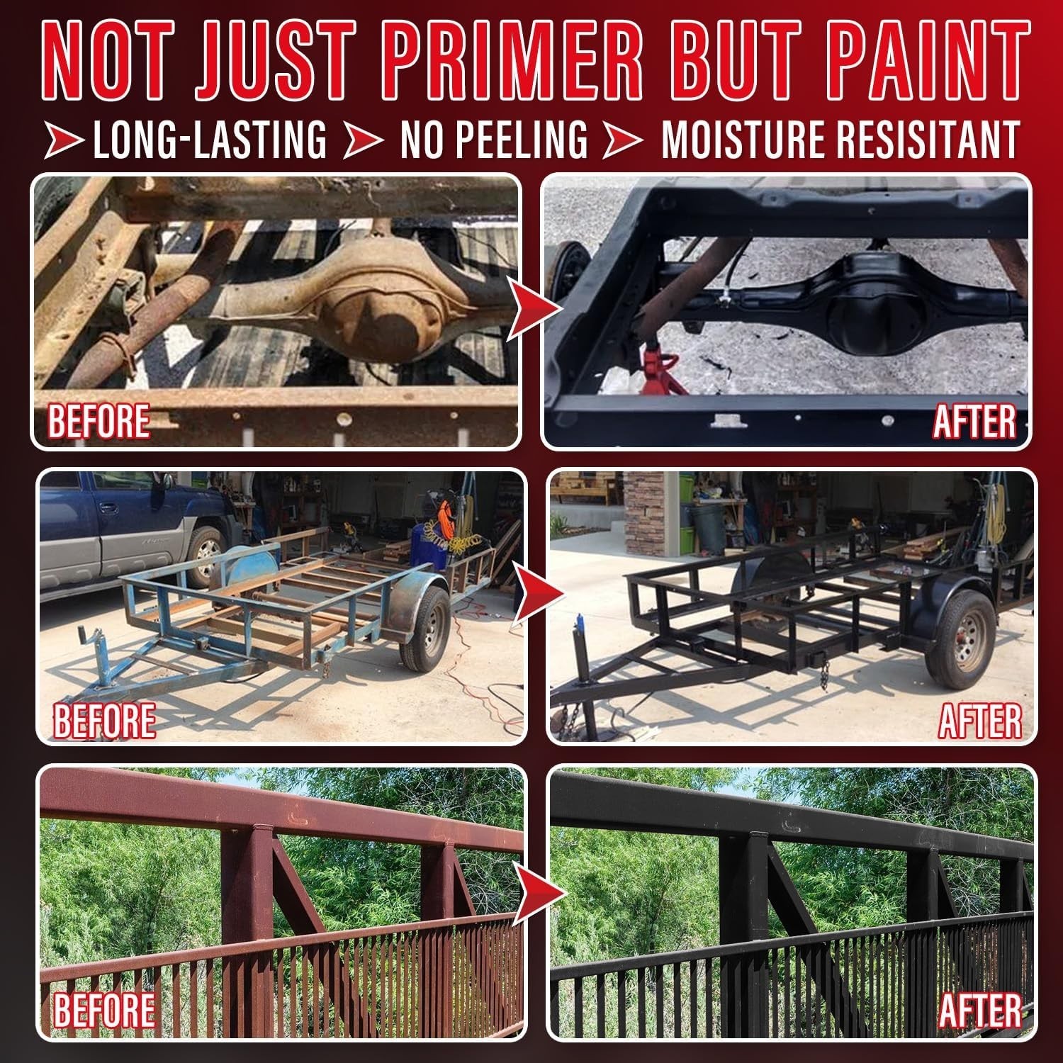 Oil-Based 2-in-1 Rust Primer & Converter – 35 oz Metal Restoration Paint