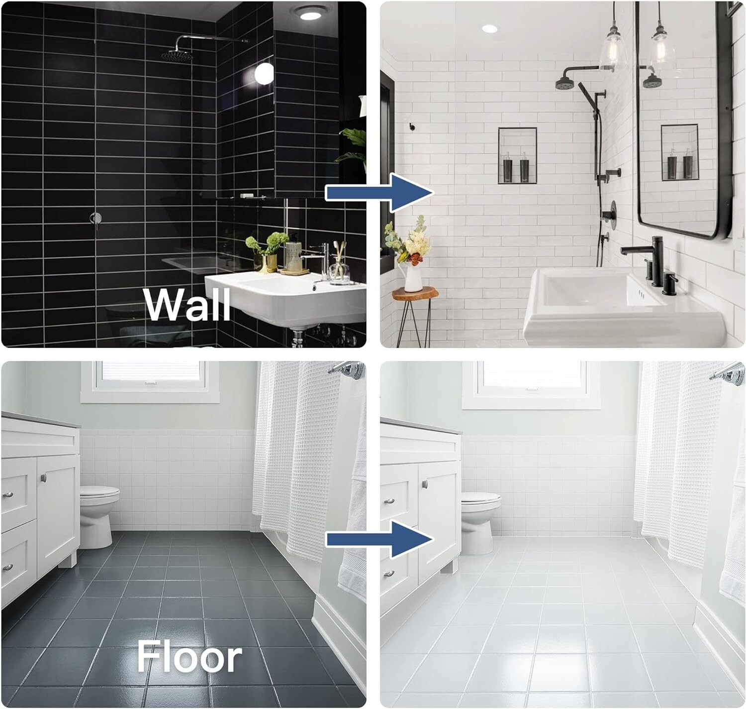 Water-Based Bathtub Paint and Tile Refinishing Kit – Odorless, Easy Application