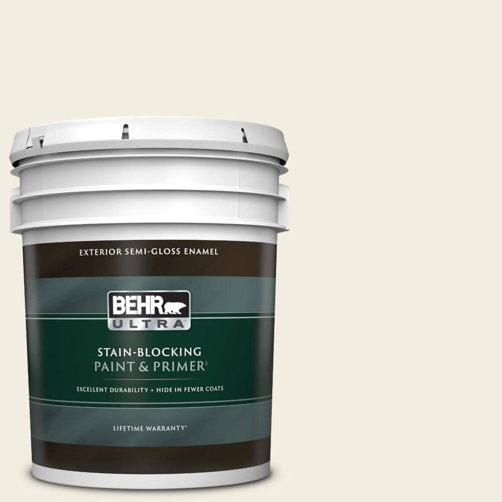 5-gal. #1812 Swiss Coffee Semi-Gloss Enamel Exterior Paint
