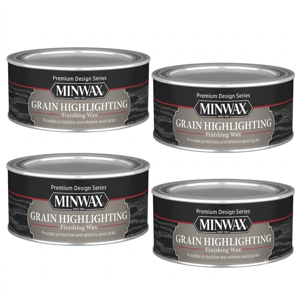 4X Minwax Grain Highlighting Finishing Wax Wood 8 oz Premium Design Series