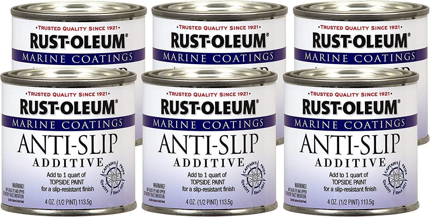 Rust-Oleum 207009 Marine Anti-Slip Additive 1/2-Pint, 4 Ounce, Clear, Pack of 6