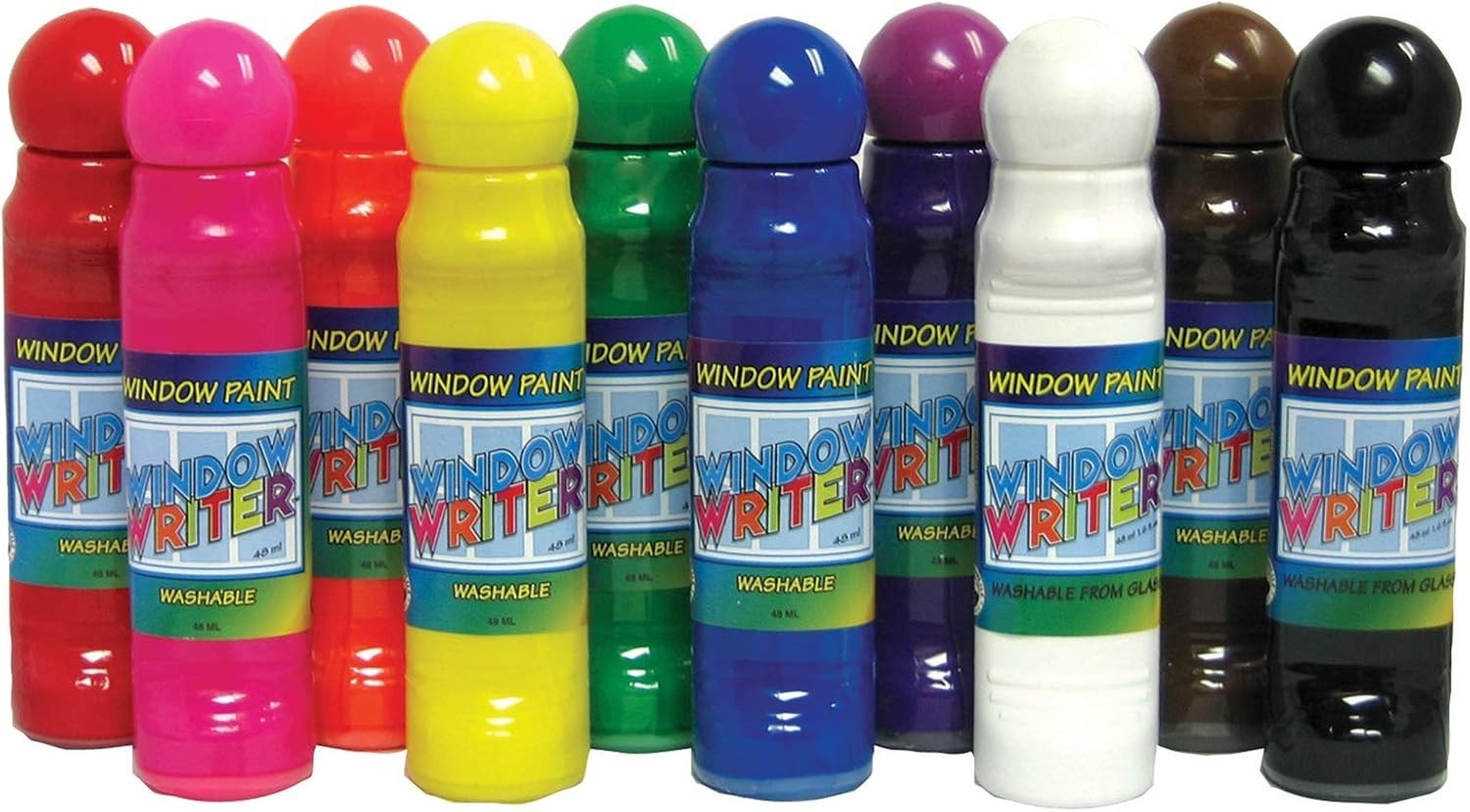 Window Writers Paint Set – 10 Assorted Colors