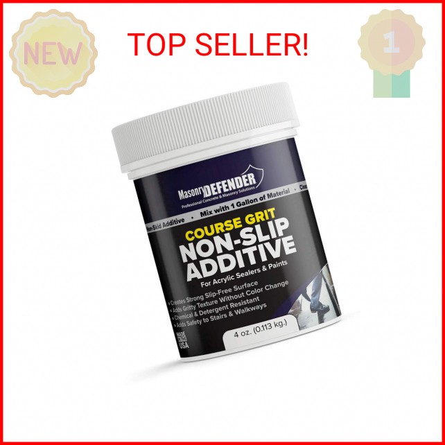 MasonryDefender Anti Slip Additive Coarse Grit – Non Slip Floor Grip for Acrylic