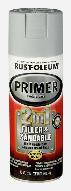 Rust-Oleum Primer 2-IN-1 FILLER & SANDABLE Automotive Matte GRAY Smooth 260510