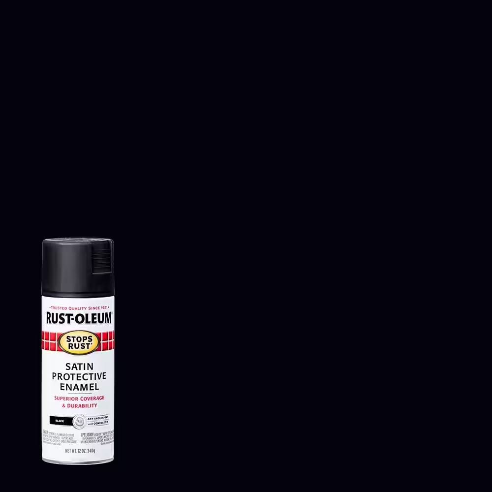 12 Oz. Protective Enamel Satin Black Spray Paint