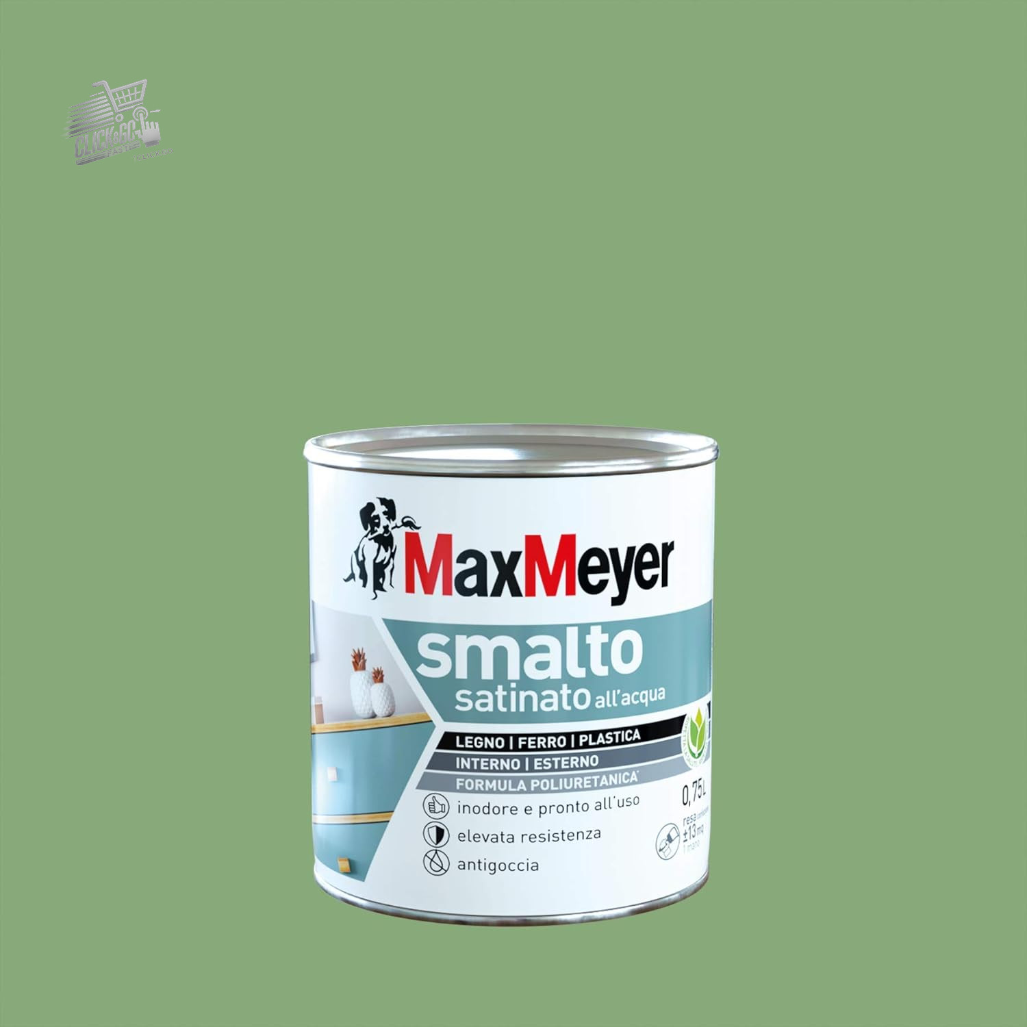 Maxmeyer Water Enamel Polyurethane Satin Green China Iron Wood 750ml