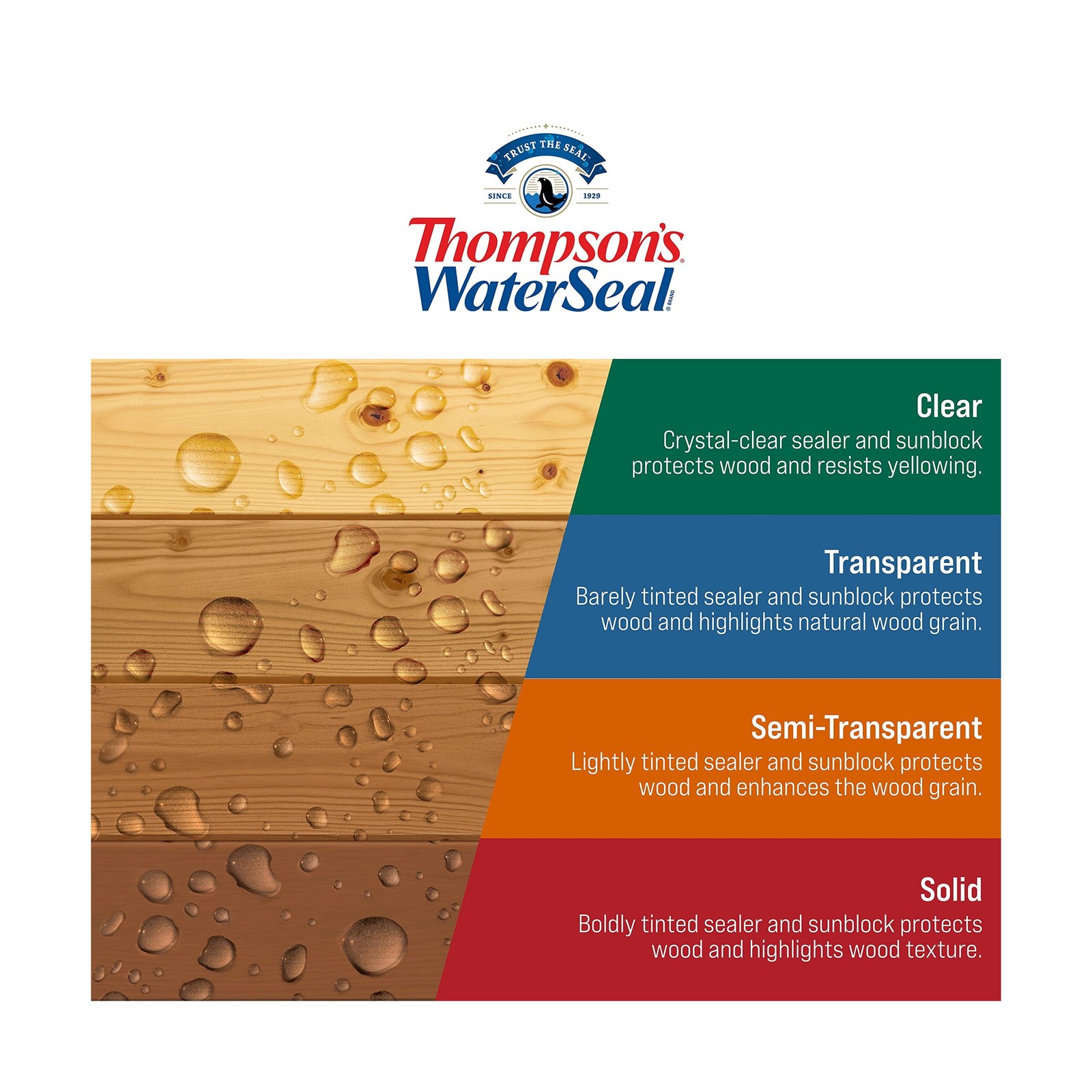 Thompson’s WaterSeal Solid Color Waterproofing Wood Stain and Sealer, Ches