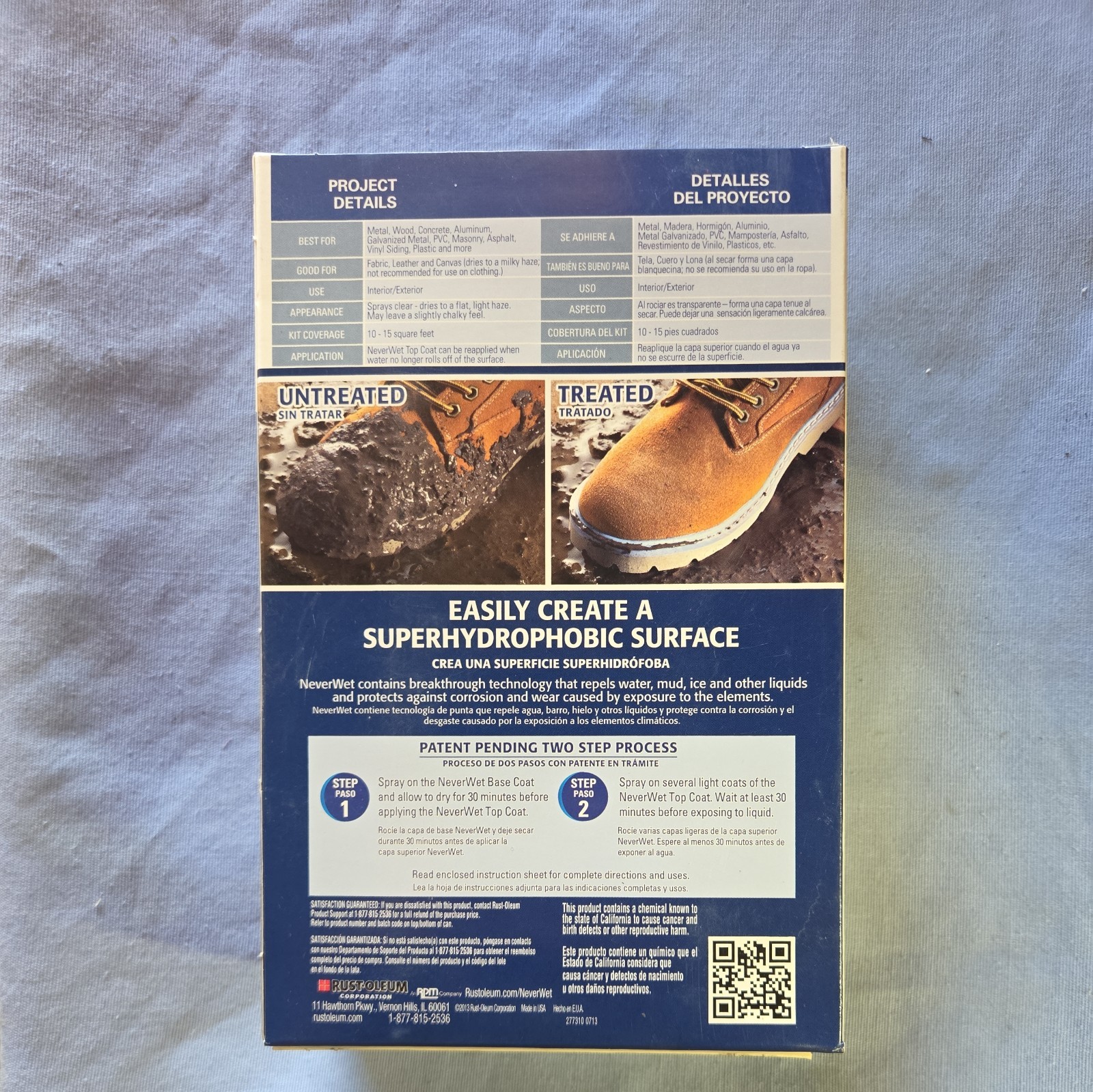 Never Wet Rust-Oleum Multi-Surface Liquid Repelling Treatment Kit Frosted Clear