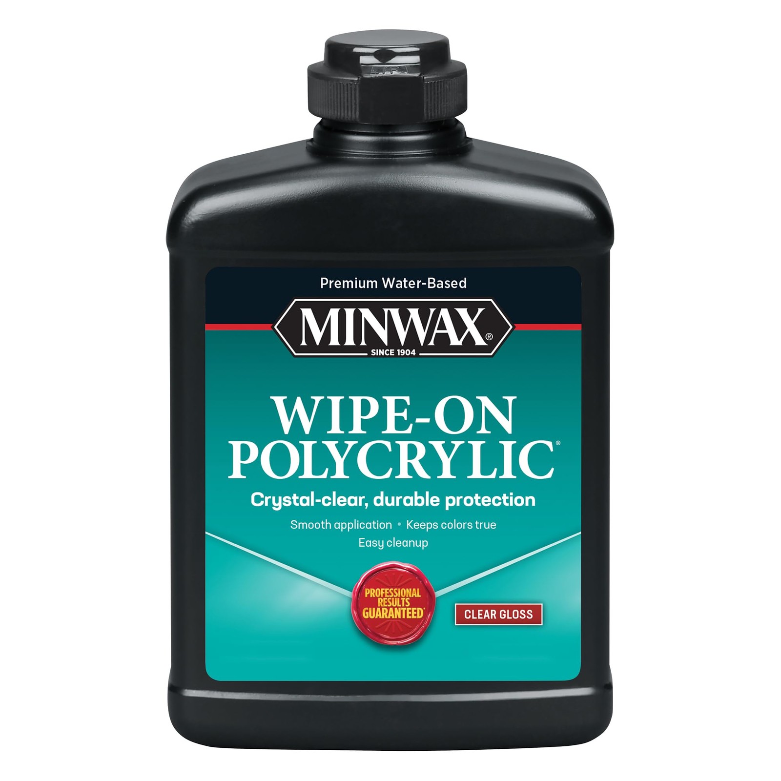 Minwax Water Based Wipe On Polyurethane Pint Gloss Durable Finish 62Ft Coverage