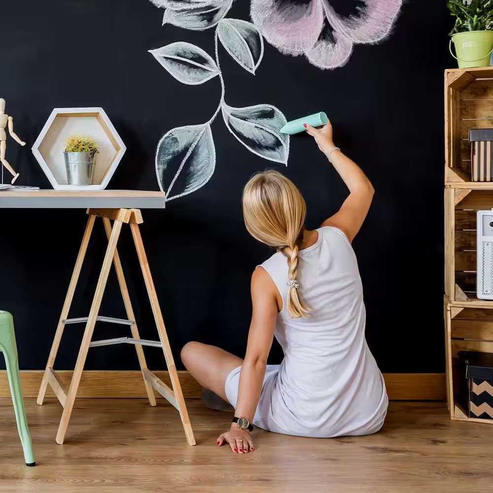 MAGNETIZE-IT 32 Oz. Chalkboard Paint Black Matte Chalkboard Paint