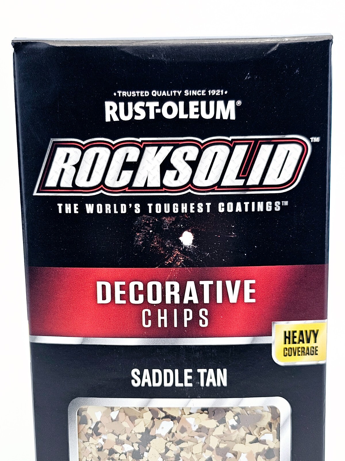 Rust Oleum Rocksolid Decorative Chips Saddle Tan 302643 Heavy Coverage 2lb Box
