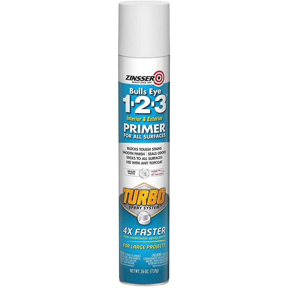 26 oz 343746 White Bulls Eye 1-2-3 Interior and Exterior Primer Turbo Spray