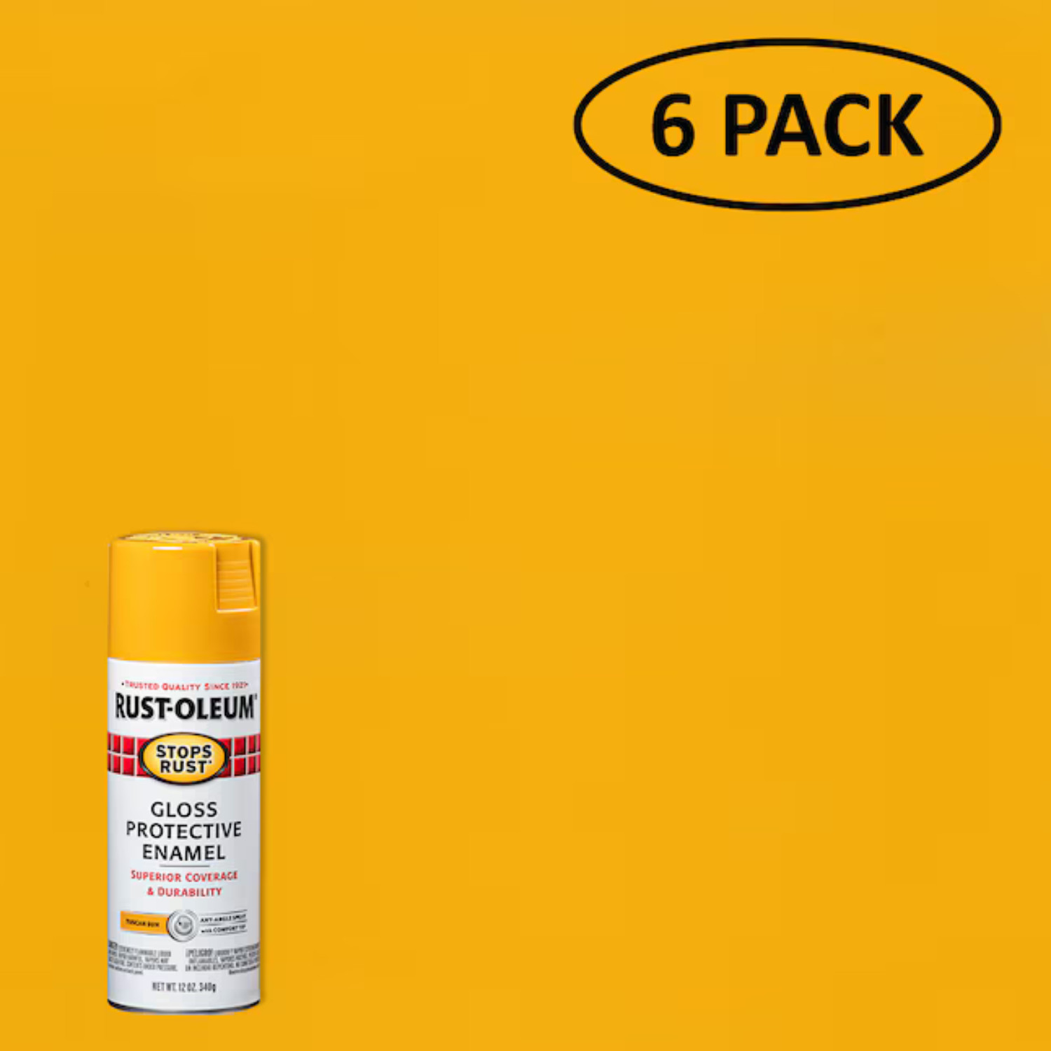 ( 6 PACK ) Rust-Oleum Stops Rust Gloss Oil-based Spray paint, MultiColor