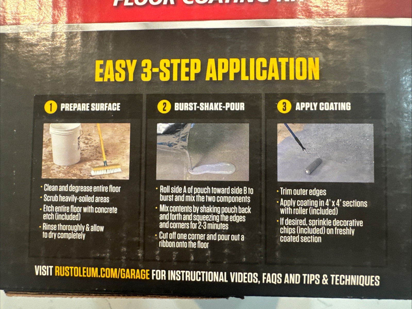 Rust-Oleum RockSolid 1 Car Garage Floor Kit – 90 oz. – Gray Polycuramine