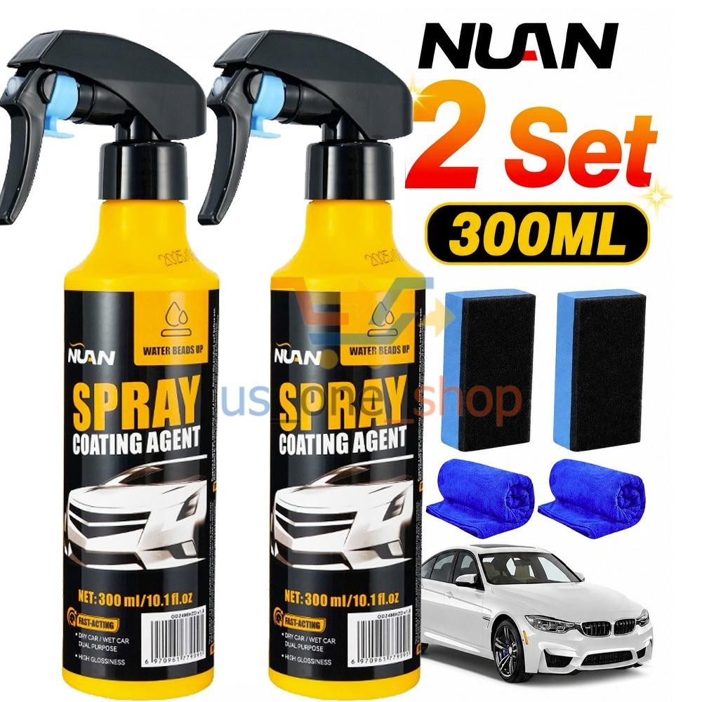 2Pack 300ML Set Nuan Car Coating Spray Coating Protection Quick Car Wax Polish