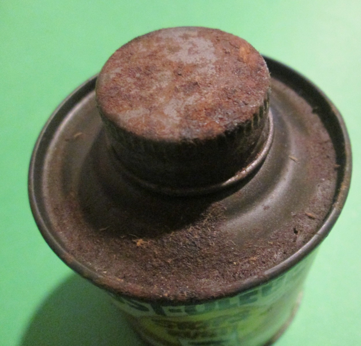 2 VTG 1963 Rust-oleum METAL TIN CAN PAPER LABEL SAMPLE CONE TOP 1401