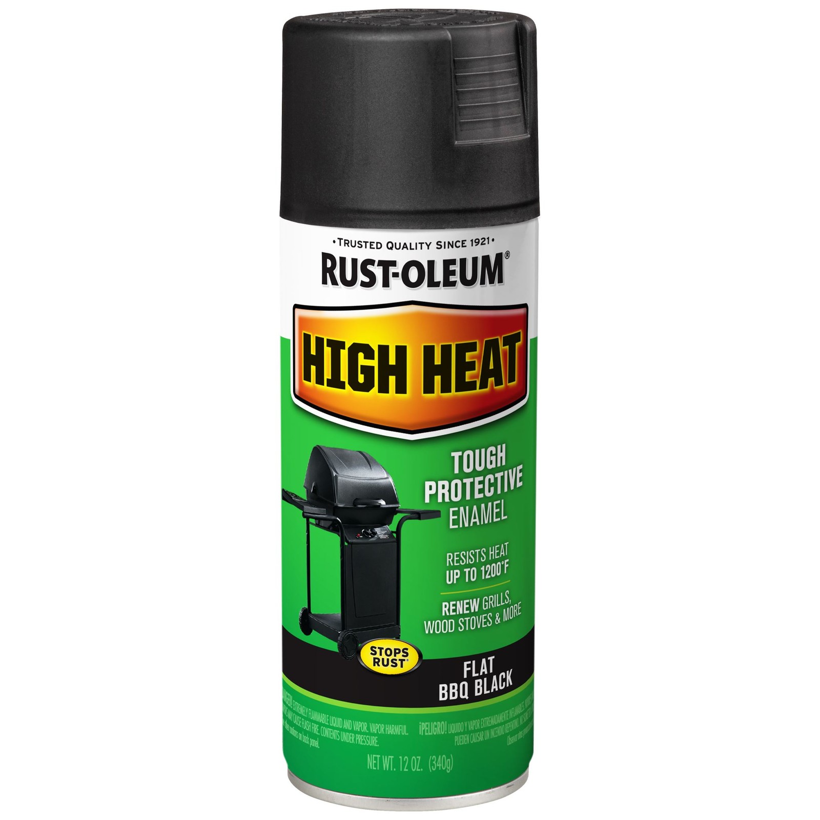 Rust-Oleum High Heat Spray Paint, Aerosol 12 Oz BBQ Black- 7778830