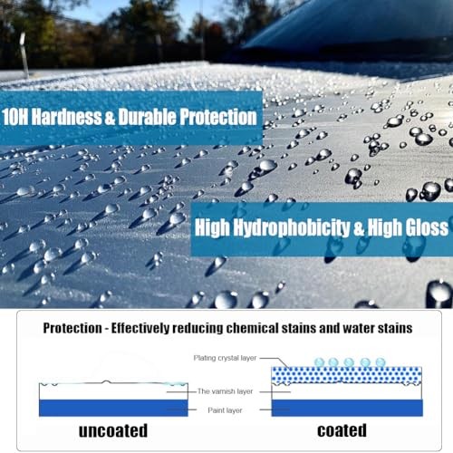 Graphene Ceramic Coating(60ML), 10H Ceramic Coating for Cars, High Gloss Anti