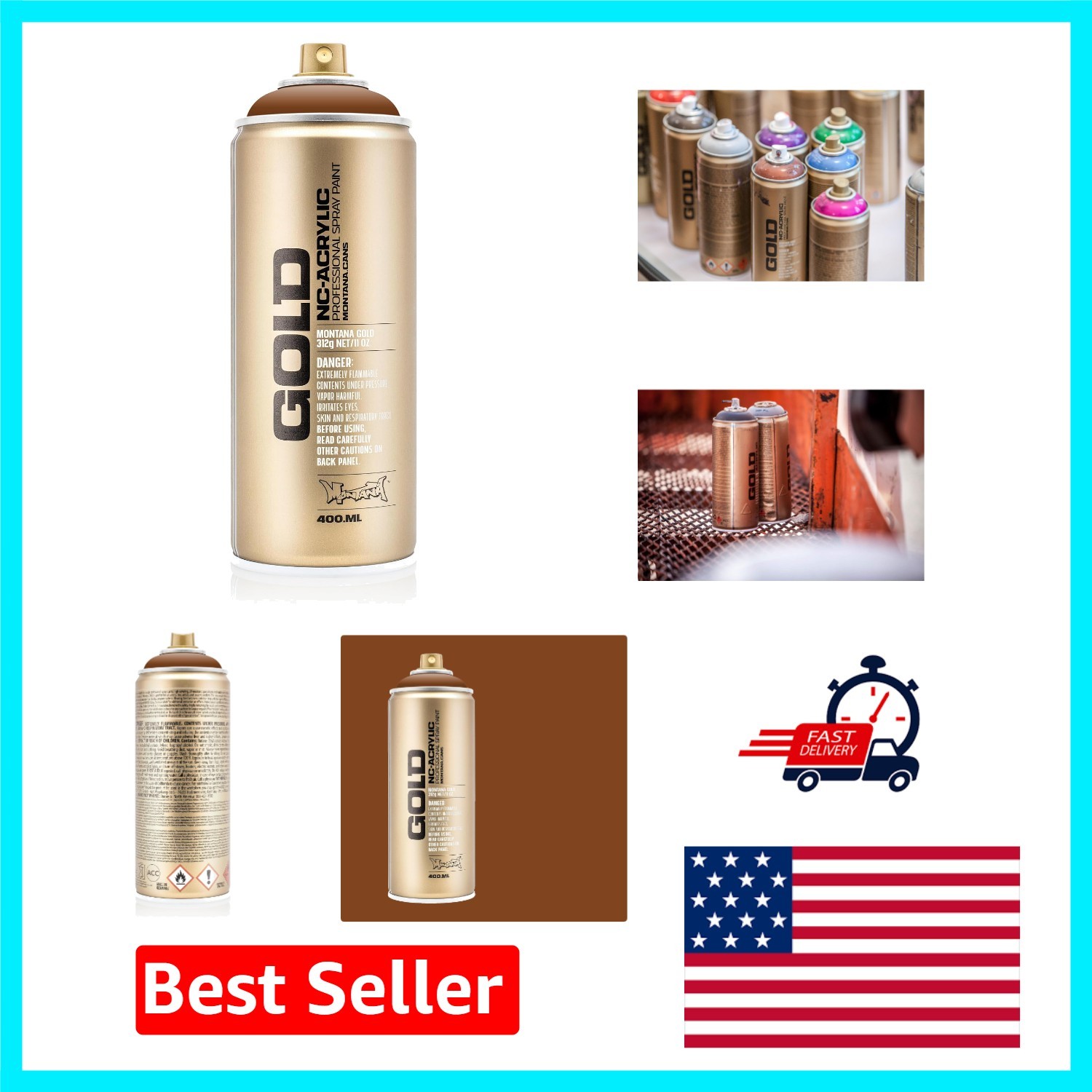 High-Performance 400ml GOLD Spray Paint in Hazelnut – Perfect for Detail Work