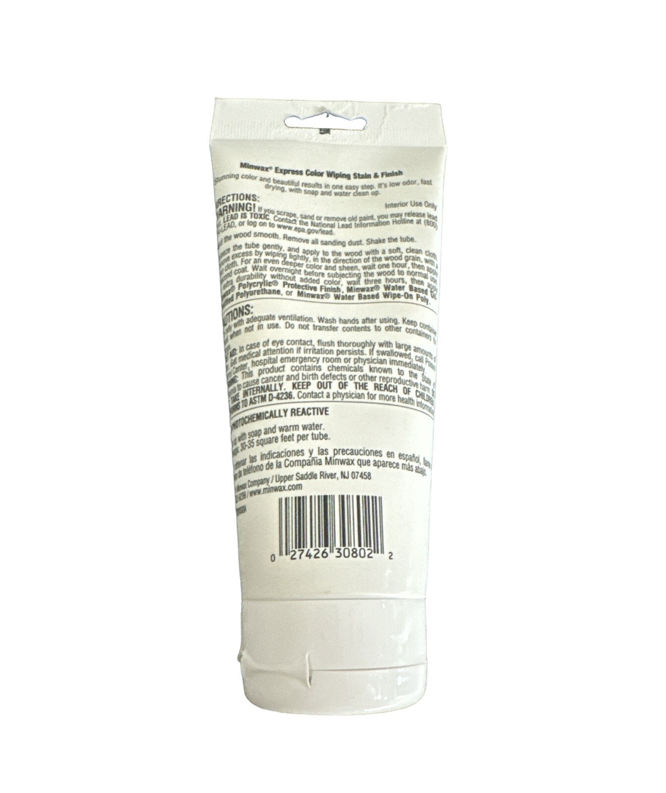 Miniwax Express Color Pecan 6 Oz Water Based Wiping Stain and Finish VHTF