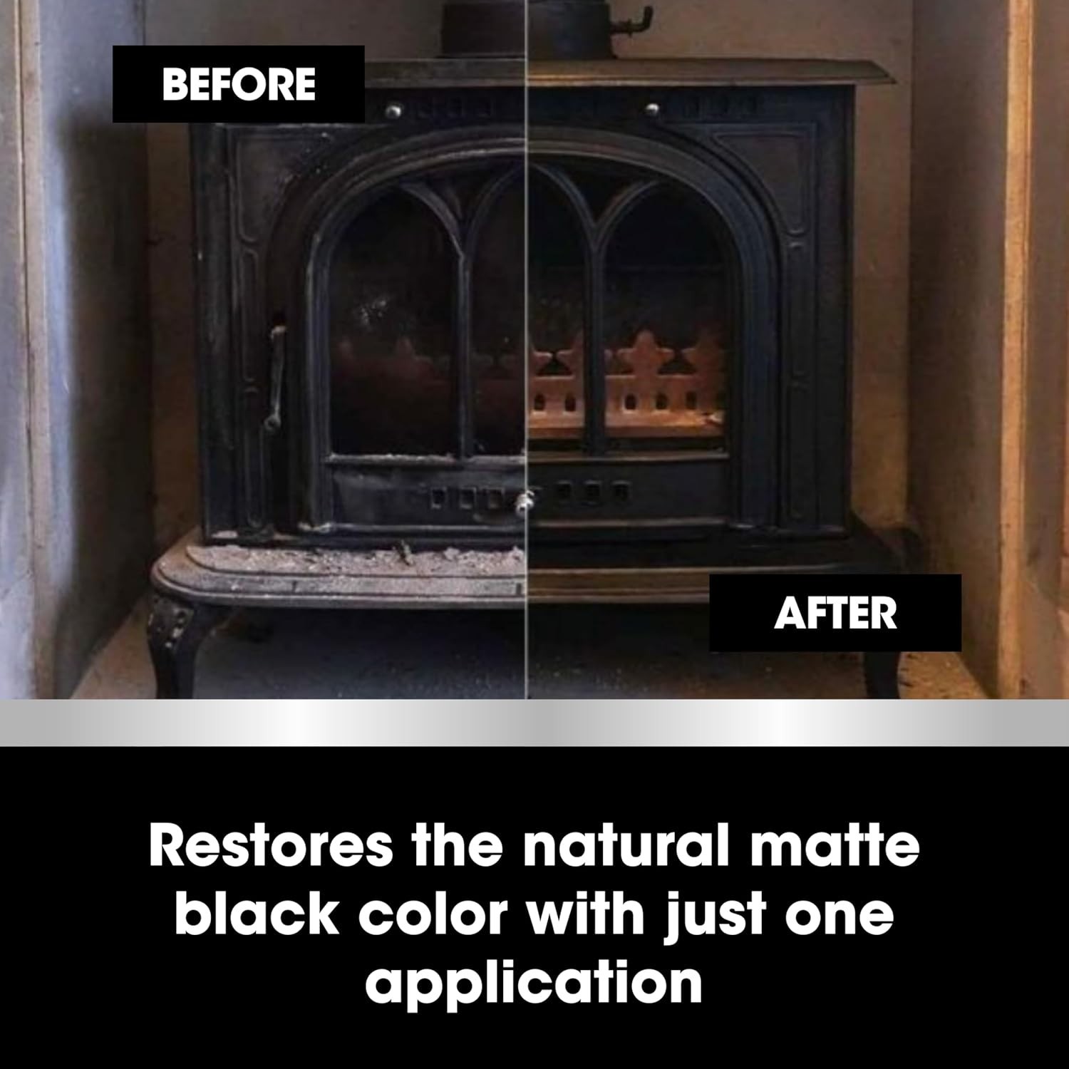 Stove Restorer | Matte Black High Heat Paint | Restores and Protects Cast Iro…