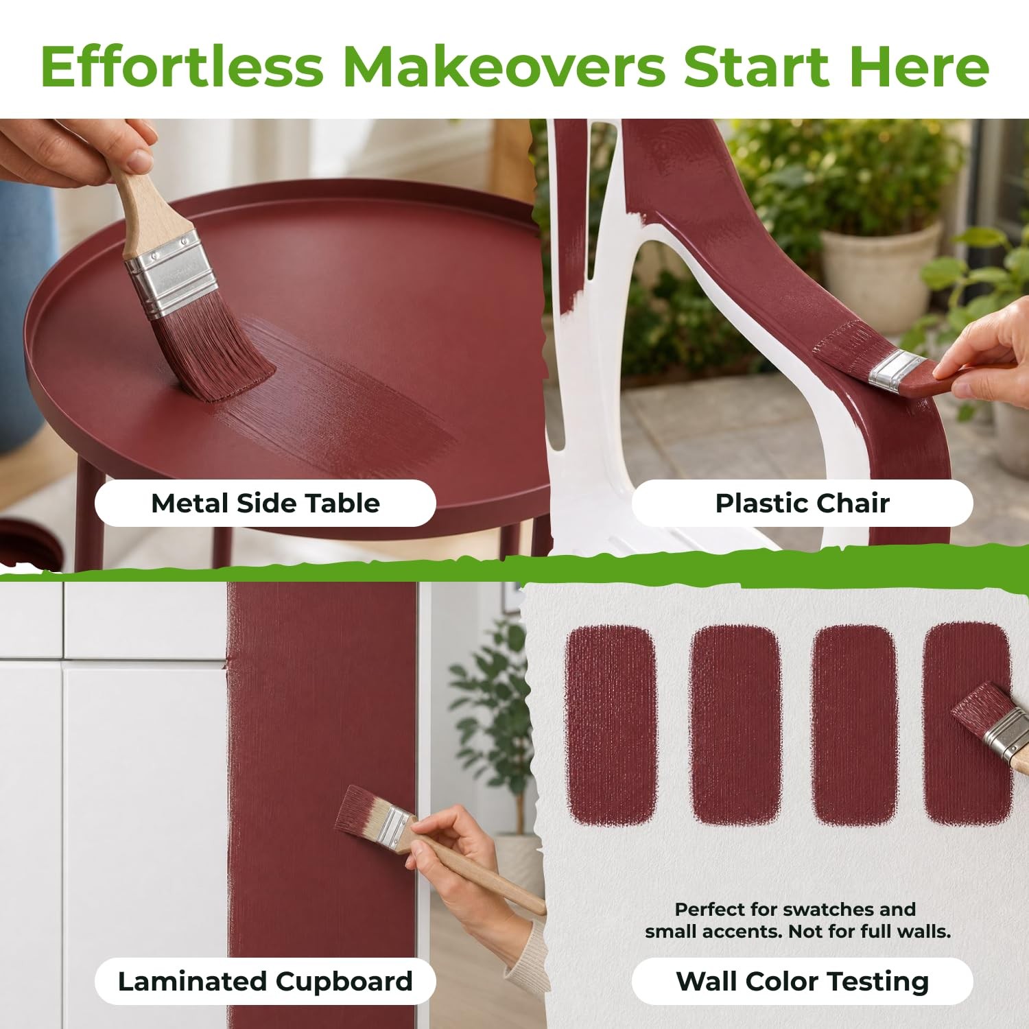 All-In-One Paint Primer Deep Red Matte 8.5 Fl Oz 250ml 1 Coat Indoor Outdoor Use