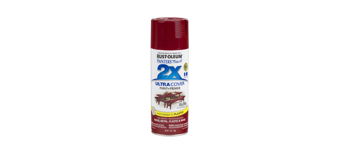 PAINTER’S Touch Gloss Spray Paint, Gloss, Colonial Red, 12 oz, Aerosol Can