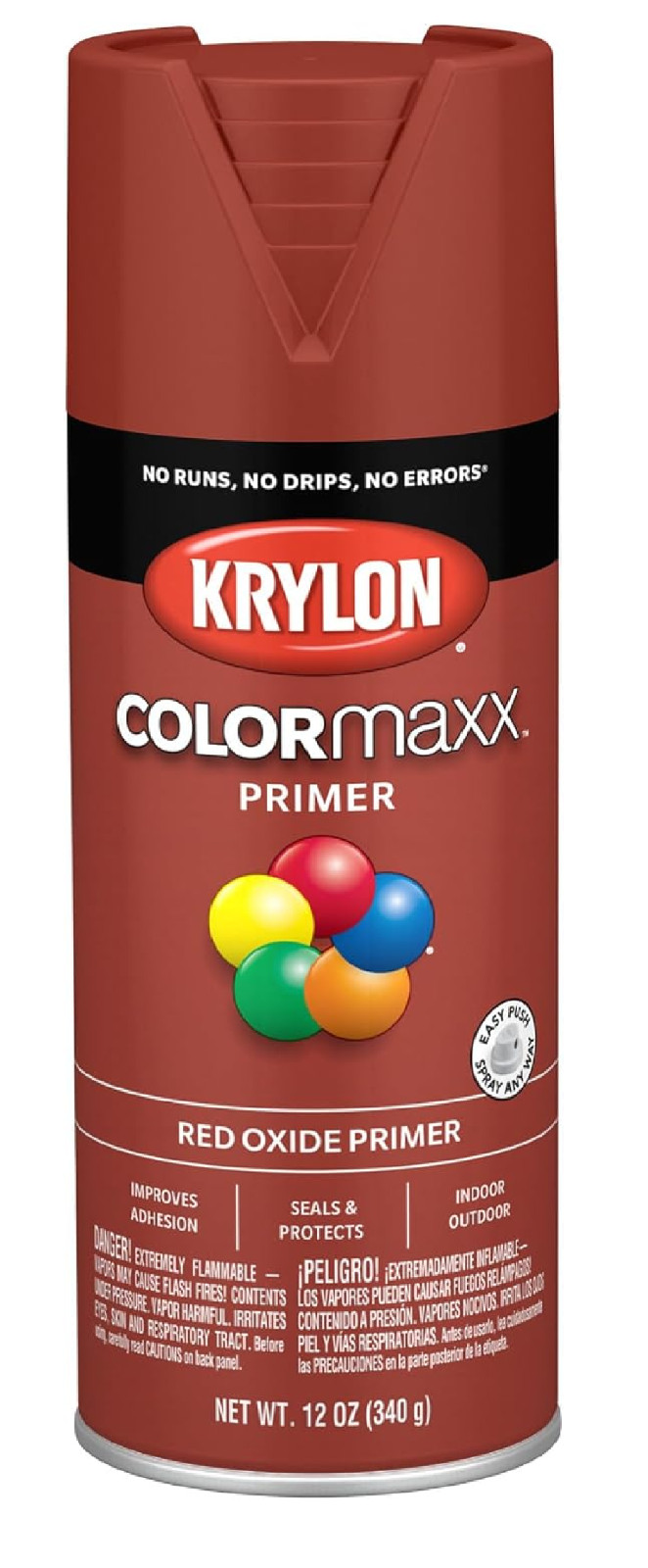 Krylon ColorMaxx Red Oxide 12 Oz. All-Purpose Spray Paint Primer – 1 Each
