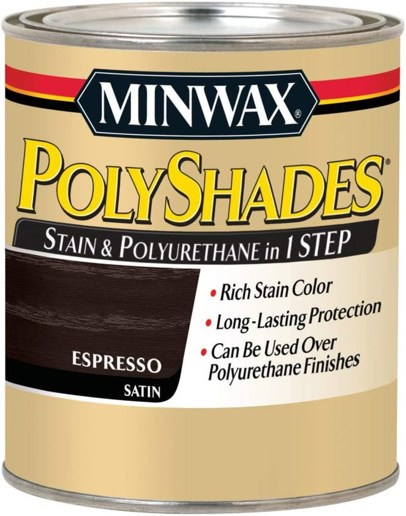 613970444 Polyshades – Stain & Polyurethane in 1 Step, Quart, Espresso, Satin
