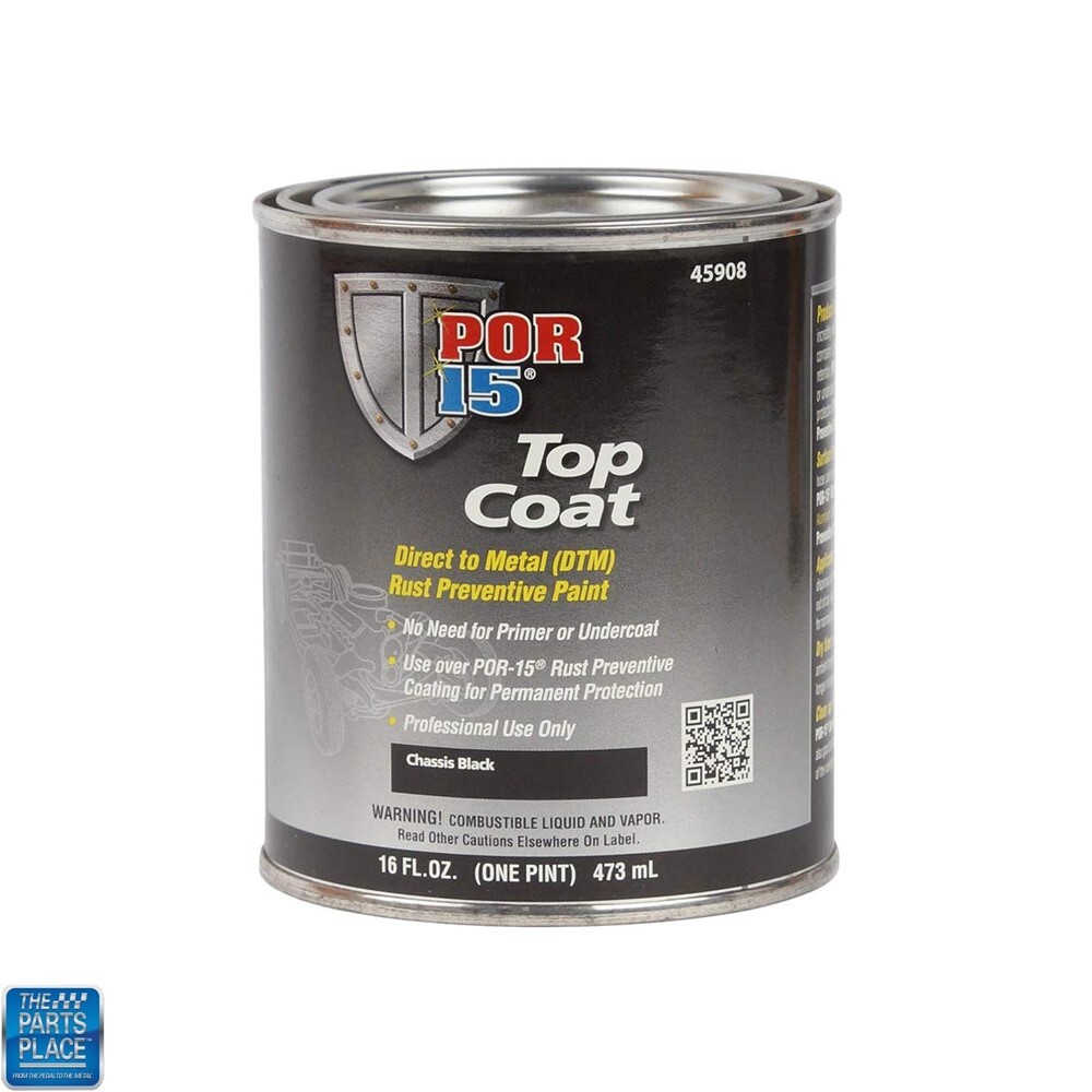 POR-15 Top Coating Coat Paint Direct to Metal Chassis Coat Black – Pint New