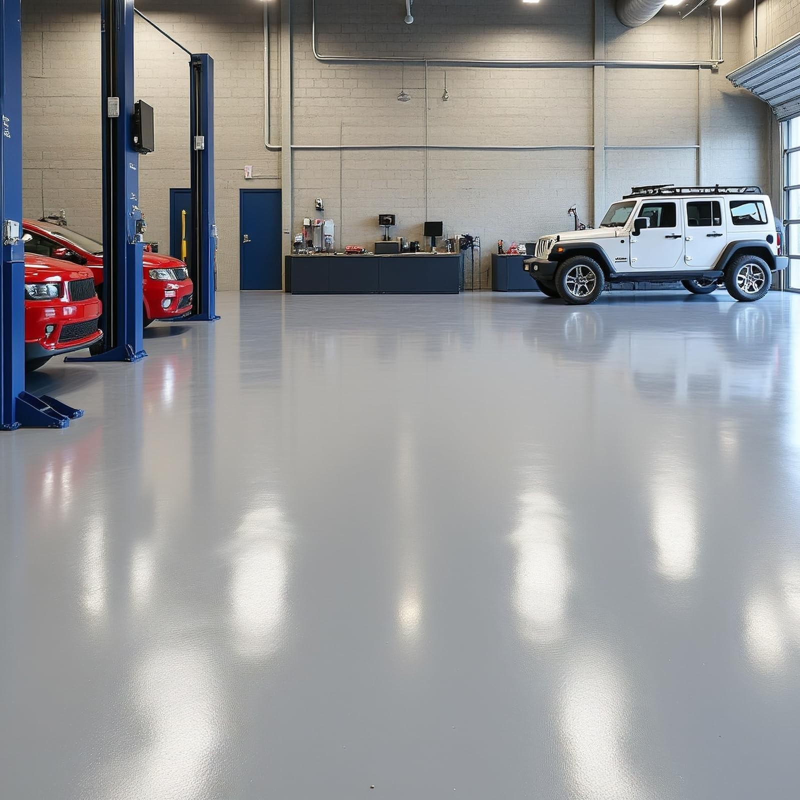 Epoxy Floor Paint Kit 1 Gallon – Light Gray Acrylic Coating for Garages & Baseme