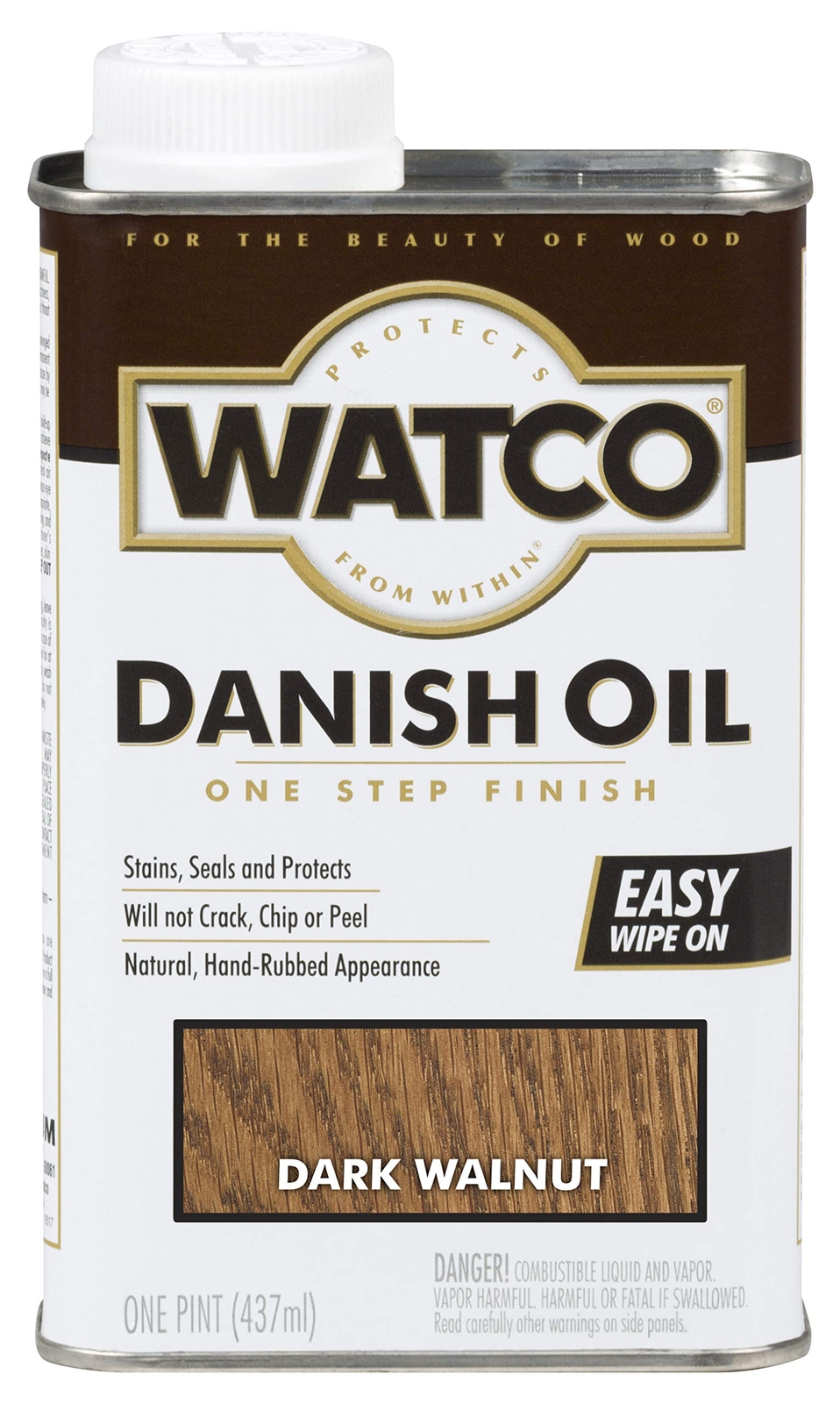 RUST-OLEUM, Pint, Dark Walnut 65851 Danish Oil Wood Finish, 16 Fl Oz