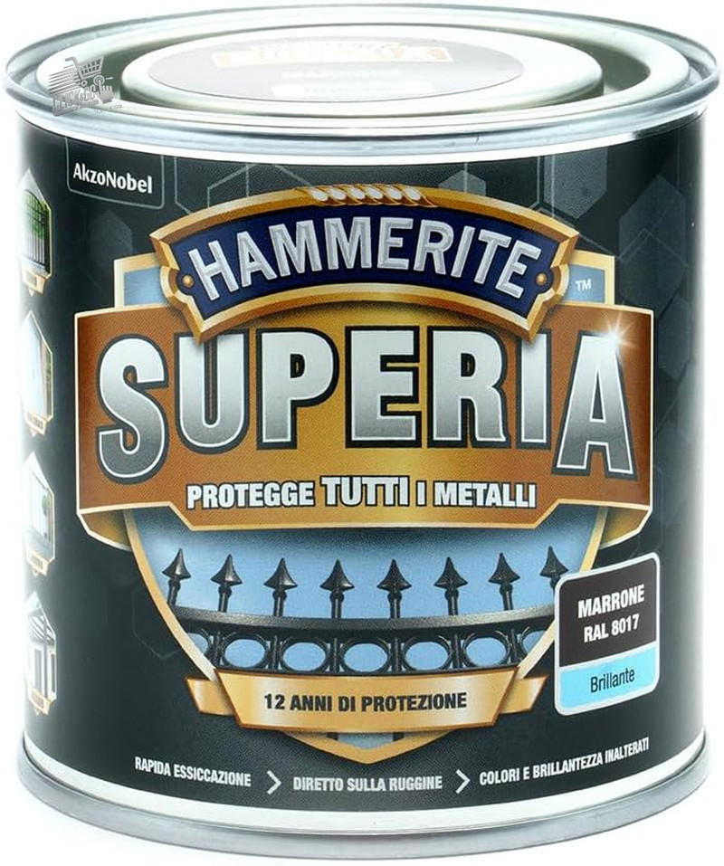Anti-rust enamel polished brown metal glossy internal exterior Superia gel 250ml