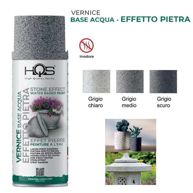 WATER BASE SPRAY CAN STONE EFFECT ML 400 DISP. IN 3 VARIANTS INT/EST
