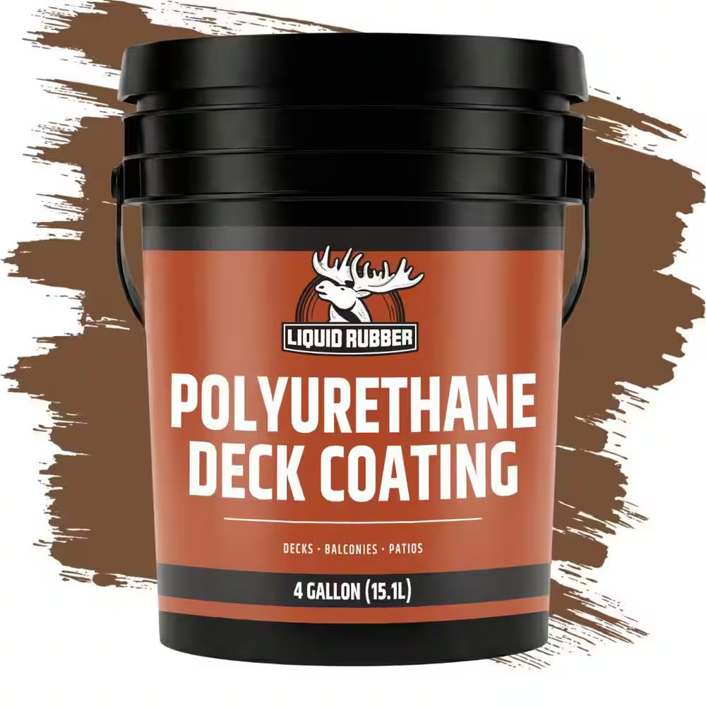 Polyurethane Deck Coating 4 Gal. 10X Stronger than Paint – Sealant for Pool Deck