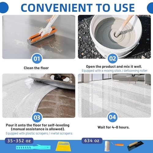 High-Gloss Epoxy Floor Paint for Concrete – Non-Slip, Wear-Resistant, Marble Fin