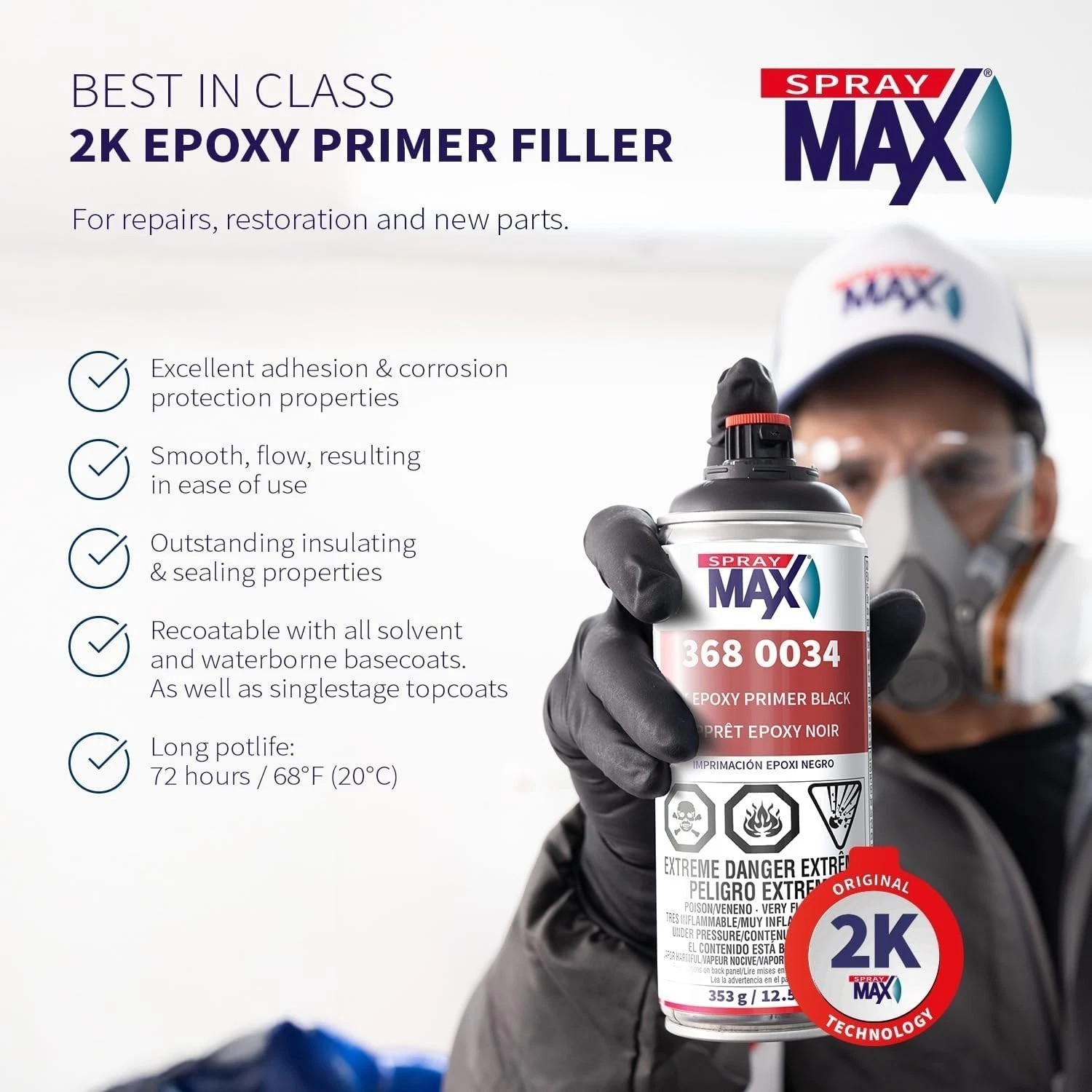2K Epoxy Primer Black Spray Paint – Professional Automotive & Metal Finish