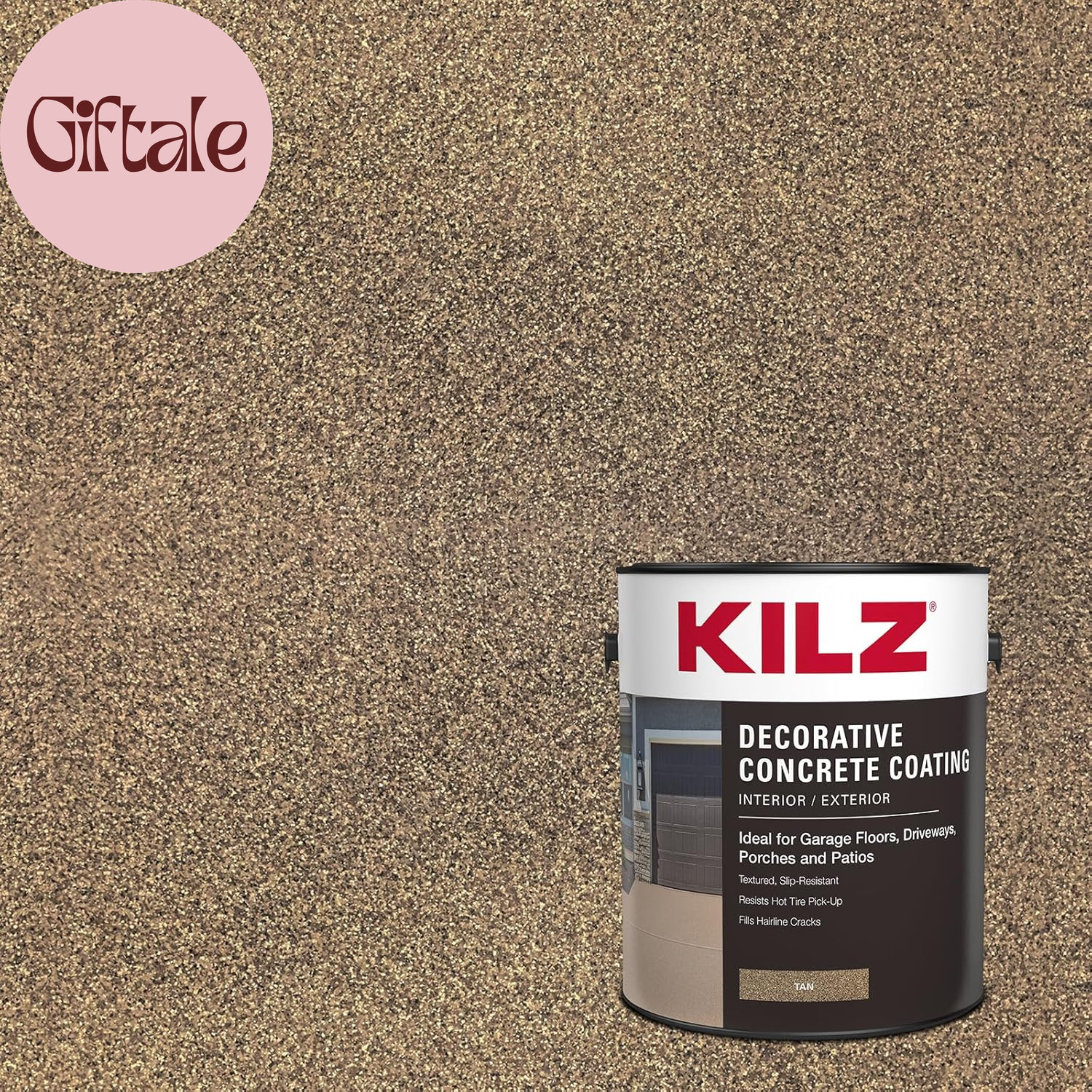 KILZ Decorative Concrete Coating Tan Slip Resistant Stone Texture Paint
