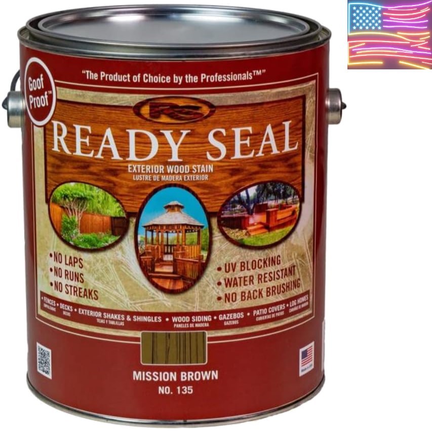 1 gal 370026 Mission Brown Exterior Stain and Sealer For Wood