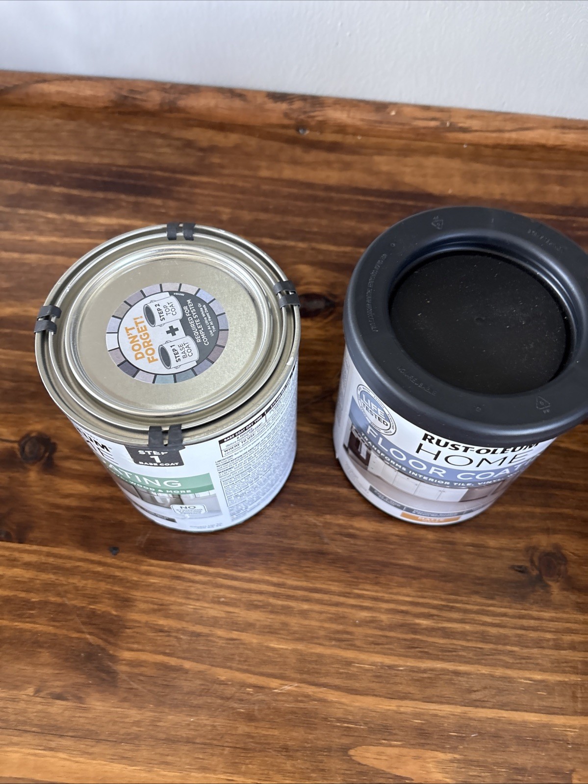 Rust-Oleum Home Floor Coating Ultra White Base Coat and Topcoat Matte NIB