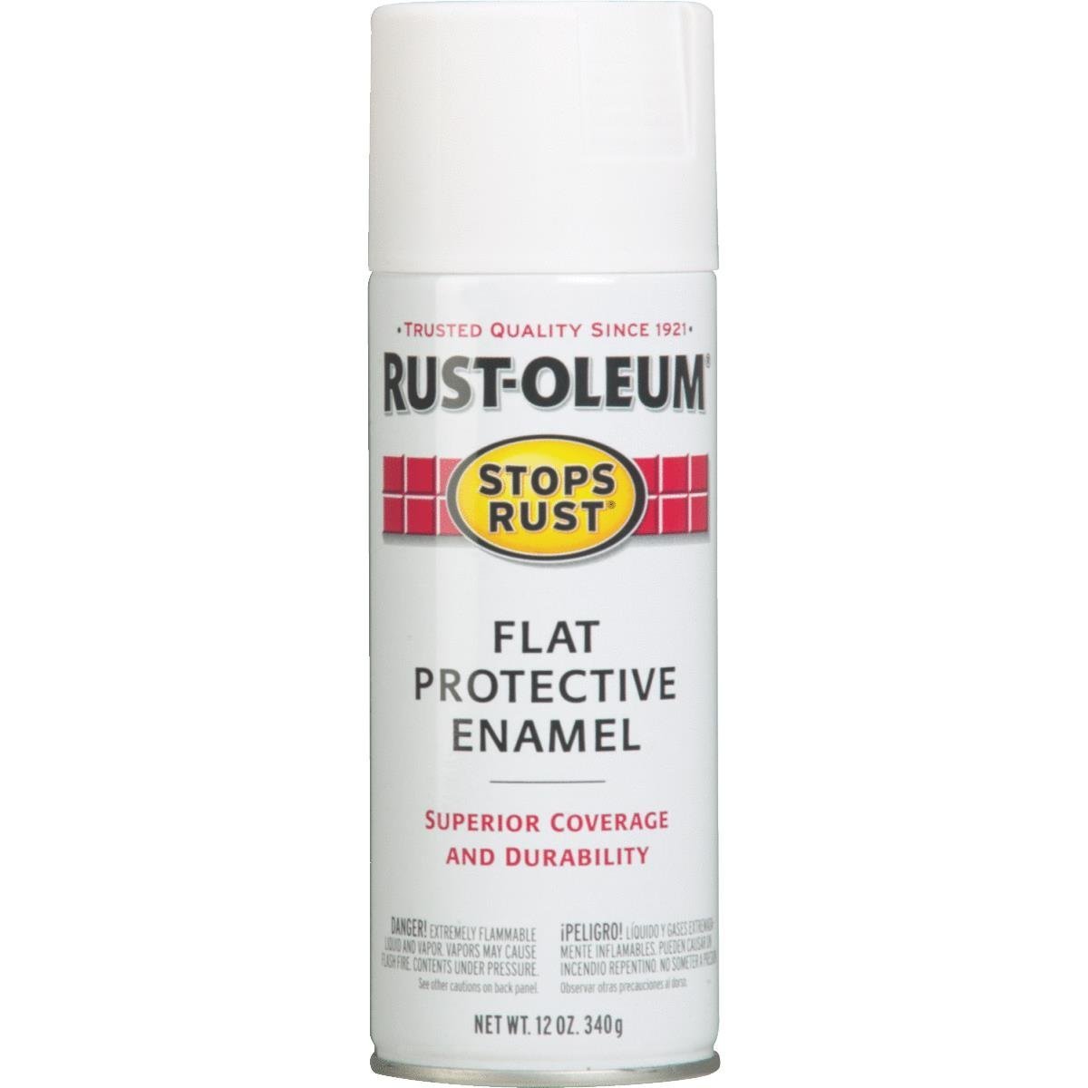 (2 Pack) Flat White Rust-Oleum Stops Rust Anti-Rust Spray Paint – 7790-830