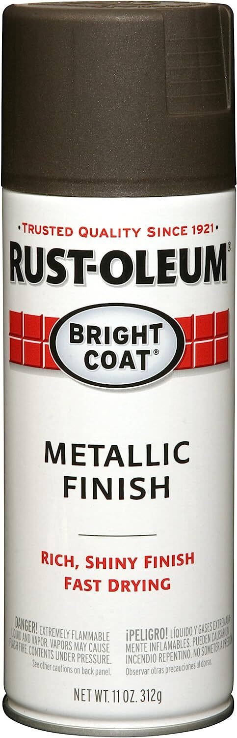 Rust-Oleum 7713830 Dark Bronze Stops Rust Metallic Finish Spray, 11oz