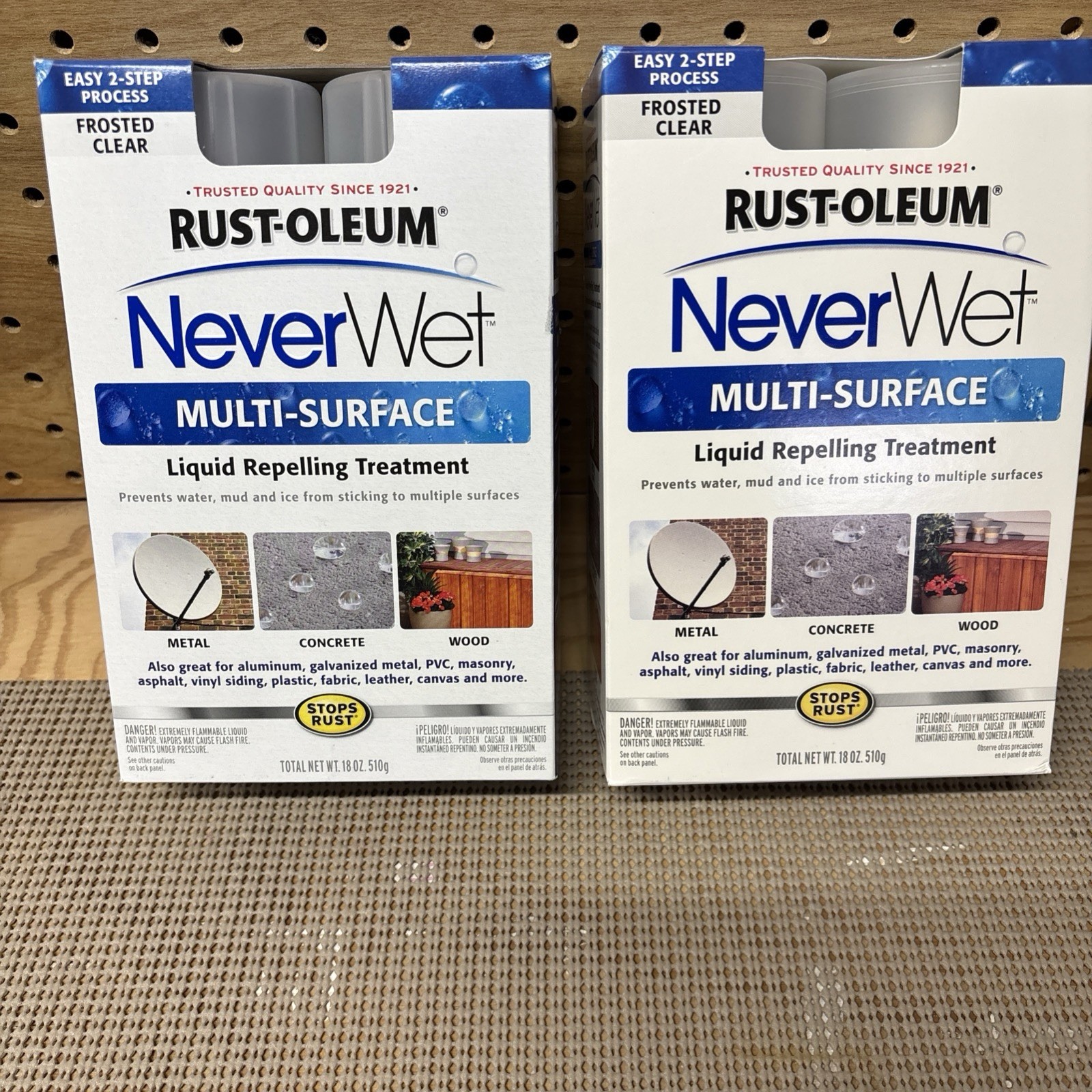 Lot Of 2 Rust-Oleum 18 oz NeverWet Multi Surface Liquid Repellant Waterproof