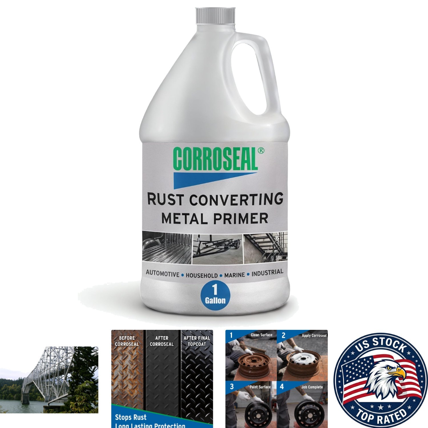 Elite Water-Based Rust Converter & Metal Primer – 1 Gallon, Non-Toxic Solution