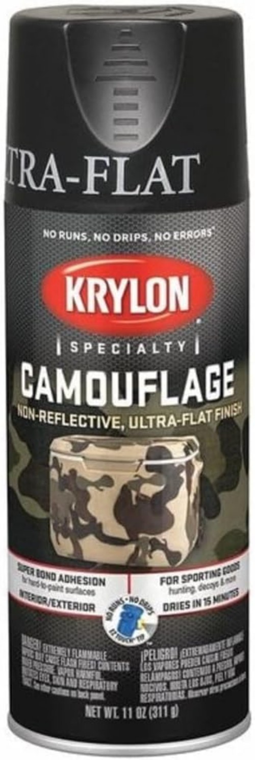 Camouflage Paint, Ultra Flat, Black, 11 oz.